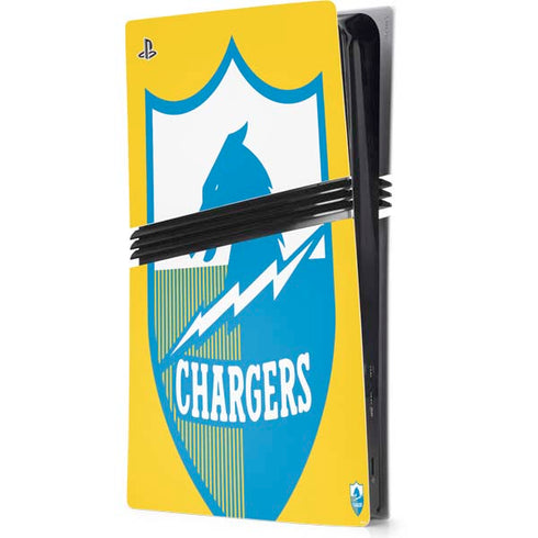 NFL Los Angeles Chargers Retro Logo PS5 Pro Console Skin